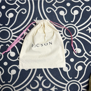 Sac à poussière en toile de coton biodégradable et personnalisable, imprimé à l'écran, avec cordon de serrage, respectueux de l'environnement - Product Image 3