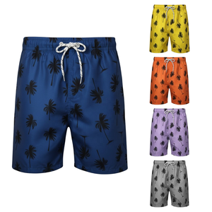 Short de bain pour homme Factory Surf, séchage rapide, style hawaïen, taille mi-haute élastique, 100 % polyester, séchage rapide, short chaud - Product Image 1