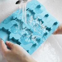 NOUVEAU 2024 Échantillon gratuit de moule à glace en silicone sans BPA Forme de chien 9 cavités Plateau à glaçons en silicone pour enfant pour faire des bonbons au chocolat
