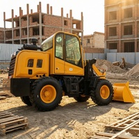China Bestseller Mini-Radlader 4WD Hydraulischer Diesel-Kleinlader Bau-Erdbewegungsmaschine Teleskop-Frontlader