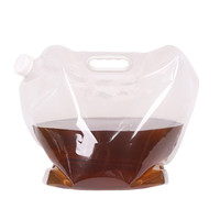 Pochettes à bec de 5 litre, sacs pliables en plastique pour emporter l'eau et d'autres boissons, portable pour l'extérieur