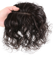 Topper de cheveux synthétiques injectés à la main, texture Kinky Straight, volumineux, postiche naturel pour femmes, couvre les cheveux gris, couleur OMBRE, 10/20 pouces