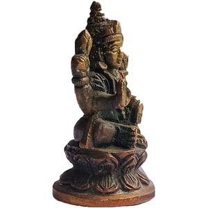 PARIJAT HANDICRAFT Latón Metal Diosa Laxmi Ji Pooja Estatua Idol Decoración para el hogar para Puja Showpiece Esculturas - Product Image 2