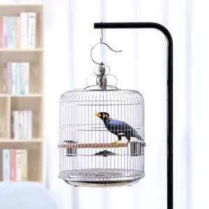 Pet supplies cheap metal fancy stainless steel large bird cage breeding parrot cage cages for parrot canary birds bird house