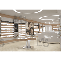 Kunden spezifische moderne Sonnenbrillen Glass chränke Vitrine Vitrine LED-Lit Store Interior Design Brillen Counter Showroom