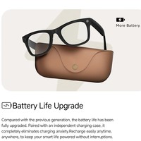 Lunettes Intelligentes Huadai Mt5 Ultra 2026 avec IA, Double Microphone ENC, Réduction du Bruit, Activation Vocale, Traduction Intelligente, Caméra 1080P, Double Lentille