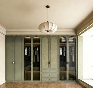 Armoire en bois massif sur mesure avec portes coulissantes, mobilier de chambre à coucher moderne, système de rangement, organisation de rangement de placard - Product Image 3