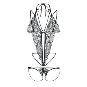 Lencería Sexy Manyu, Body de Encaje para Mujer, Diseño Tentador con Aberturas, Conjunto de Lencería No Removible, Modelo 9254 - Product Image 5