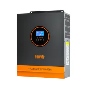 PowMr חד פאזי 3KW 24V מהפך 110/120Vac טהור גלי סינוס MPPT מהפך סולארי למערכת סולארית מחוץ לרשת