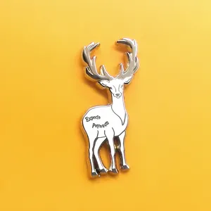 Oem Deer Shape Badge Niedliche Emaille Pin Ver nickeln Anstecknadel