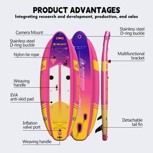 Planche de paddle gonflable double couche en PVC, qualité supérieure, épaisse, pour yoga, directement de l'usine - Product Image 2