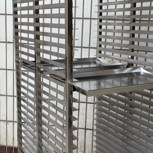 Chariot à main <span class=keywords><strong>en</strong></span> acier inoxydable sur mesure, chariot à pousser facile à nettoyer, résistant à la corrosion, pour usage industriel et commercial - Product Image 4