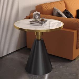 Modern Simple Coffee <b>Table</b> Sofa <b>Side</b> <b>Table</b> Home Living Room Corner <b>Table</b> Nordic Wrought Iron Light Luxury <b>Marble</b> Round <b>Table</b> - Product Image 5