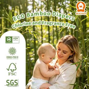 Pañales Ecológicos Biodegradables de Pulpa de Celulosa para Bebés, con Prevención de Fugas <span class=keywords><strong>3D</strong></span> y Absorción Suave y Transpirable, Venta al Por Mayor - Product Image 5