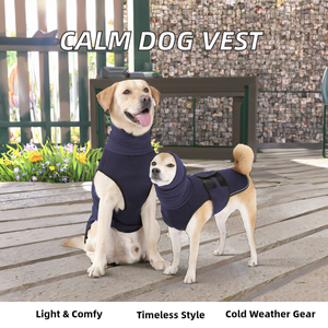 OEM & ODM صدرية بوليستر للكلاب مضادة للقلق تسمح بمرور الهواء ملابس مريحة للحيوانات الأليفة لبدلة تهدئة عاطفية وتخفيف قلق الكلاب - Product Image 2