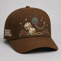 Casquette de baseball personnalisée style Old English, 5 panneaux, visière incurvée, style Dad Hat, streetwear urbain West Coast, vente en gros, faible MOQ
