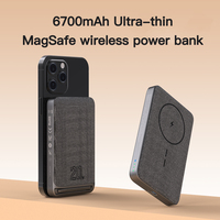 2025 banque d'alimentation sans fil magnétique de haute qualité d'usine 6700mAh haute capacité Portable charge rapide 20W support