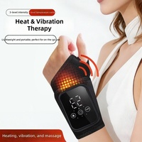 Masseur pour les mains avec support chauffant pour le poignet, masseur électrique alimenté par USB, dispositif de thérapie chauffante pour le poignet, contrôle de la minuterie pour les soins des mains
