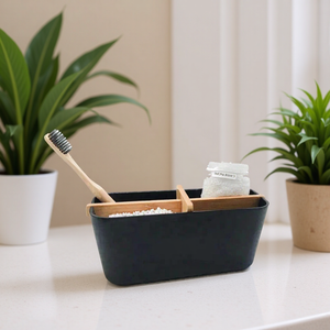 Boîte de rangement cosmétique rectangulaire en <span class=keywords><strong>plastique</strong></span>, porte-pinceaux de maquillage, organisateur, écologique, sans <span class=keywords><strong>plastique</strong></span>, pour les accessoires de beauté des femmes - Product Image 1