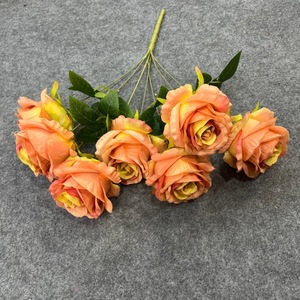 7 têtes soie Rose bouquet fleurs artificielles Bush <span class=keywords><strong>Roses</strong></span> fleurs artificielles Bouquet en vrac pour mariage maison fête décor nouveau - Product Image 5
