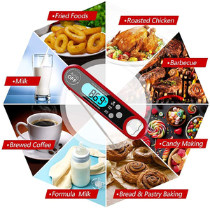 Factory Waterproof Digital Meat <b>Thermometer</b> with Backlight Auto-rotating Display and Bottle Opener for Grill Milk Steak - Product Image 4