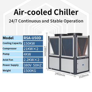 Enfriador Industrial RSA-U50D de 50HP Refrigerado por Aire para Procesos Alimentarios y Aplicaciones Industriales Químicas - Product Image 4