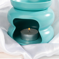 Nouveau style brûleur à huile en céramique, diffuseur d'arômes d'huiles essentielles, diffuseur d'arômes, porte-bougie chauffe-plat pour aromathérapie, chauffe-cire