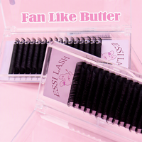 ESSI LASH Grosir CC Curl Dark Matte Black Bulu Mata Profesional Vendor Pabrik Ekstensi Bulu Mata Rambut Sintetis