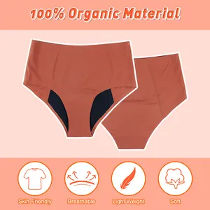 Baiycheer — culotte en nylon et spandex pour femme, sous-vêtement menstruel, grande taille, string hygiénique, en bambou, économique
