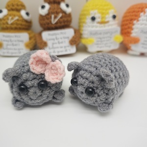 Muñecos <span class=keywords><strong>de</strong></span> ganchillo hechos a mano <span class=keywords><strong>de</strong></span> pepino encurvado y patata, <span class=keywords><strong>de</strong></span> apoyo emocional, con tarjeta positiva - Product Image 5
