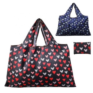 Bolsa de Compras Plegable Expandible Reutilizable Grande de Poliéster 190T Resistente con Diseño Personalizado y Rayas para Compras - Product Image 3