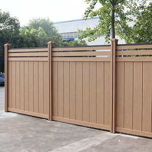 Clôture <span class=keywords><strong>de</strong></span> jardin en bois composite plastique pour la vie privée, vente en gros, pour la cour arrière résidentielle, panneaux <span class=keywords><strong>de</strong></span> clôture WPC, extérieur avec poteau en aluminium - Product Image 5