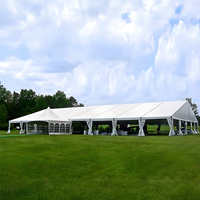Tentes de luxe transparentes TENTCHO pour événements, mariages, fêtes, avec poteaux et piquets, en promotion, 20 x 40 pour mariages et événements