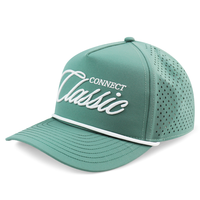 Casquette de golf personnalisée HN10 avec broderie, casquette de sport 5 panneaux avec visière incurvée et cordon, tissu imperméable, casquette de baseball Gorras