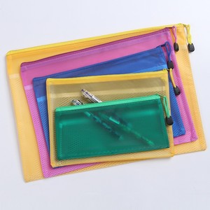 Commercio all'ingrosso <span class=keywords><strong>A4</strong></span> B5 A5 trasparente busta impermeabile cartella modello di cartella con cerniera borsa per documenti con cerniera in rete in PVC smerigliato - Product Image 4