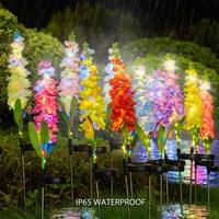 Luces Solares para Jardín con Forma de Jacinto, Panel Solar, IP65 Impermeable, Alta Luminosidad, Luces Decorativas para Jardín y Paisaje