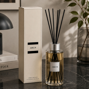 Aikun 1200ml Clear Glass Large Capacity Home Fragrance <b>Reed</b> <b>Diffuser</b> Set for Hotel Lobby Office Bedroom Wholesale Bulk Supply - Product Image 1
