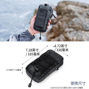 Outdoor Shoulder Bag Crossbody Phone Case Smartphone Holder For Outdoor Sports Black Polyester One Size - Product Image 3