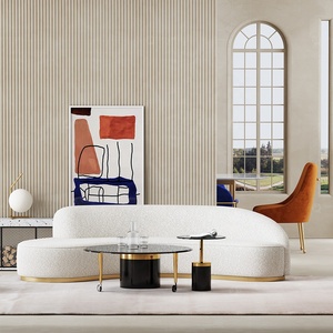 Canapé d'angle moderne rembourré, ensemble en acier inoxydable or, <span class=keywords><strong>lin</strong></span> et <span class=keywords><strong>tissu</strong></span> velours, pour salon - Product Image 2