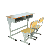 Meubles scolaires réglables en ABS au design moderne, table et chaise d'étude pour enfants, plateau en contreplaqué pour hôtels et entrepôts