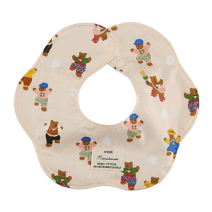 Xinyunzy el mismo 360 grados de bolsillo giratorio babero para niños bebé babero toalla verano Clase A algodón - Product Image 3