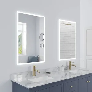Chất Lượng Cao Vanity Led Gương Led Phòng Tắm Gương Với Đèn Khách Sạn Trang Điểm Tường Backlit Gương
