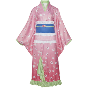 Kimono <span class=keywords><strong>Rosa</strong></span> con Estampado Floral para Mujer, Disfraz de Cosplay de Halloween, Conjunto Completo, Vestido de Fiesta Temática de Sakura de Halloween - Product Image 1
