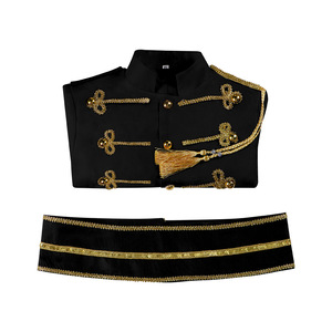 เสื้อแจ็คเก็ตสไตล์ไมเคิล แจ็คสัน สำหรับผู้ชาย สีดำขาว ชุดทหารม้า - Product Image 3