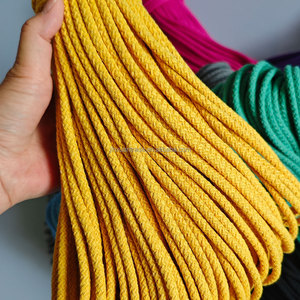 <span class=keywords><strong>Corde</strong></span> en <span class=keywords><strong>Coton</strong></span> Tressé Zigzag de 5,5 mm pour Couture de Panier, Fil Bohème pour Panier, <span class=keywords><strong>Corde</strong></span> Décorative pour Couture - Product Image 4