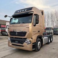 Truk Traktor Bekas Sinotruk Howo 6x4 10 Roda 371HP 375HP 420HP untuk Transportasi Kontainer