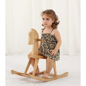 Camisola Personalizada para Bebés Niñas con Estampado de Leopardo, Tirantes Finos, Volantes, Viscosa y Algodón, 3-24 Meses - Product Image 3