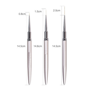 Nail Art Liner <b>Brush</b> Set Fine Tip Manicure Pen Synthetic Hair Metal Handle for Gel Polish Design - Product Image 4