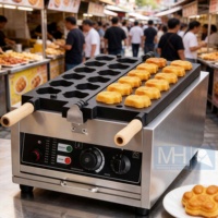 Machine à gaufres professionnelle en forme de patte de chat en acier inoxydable 3000W, antiadhésive