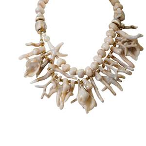 Collier Bohème Tendance en Coquillages et Perles, Acier Inoxydable 316L Plaqué Or PVD, Durable et Résistant, Idéal pour les Fêtes - Product Image 1